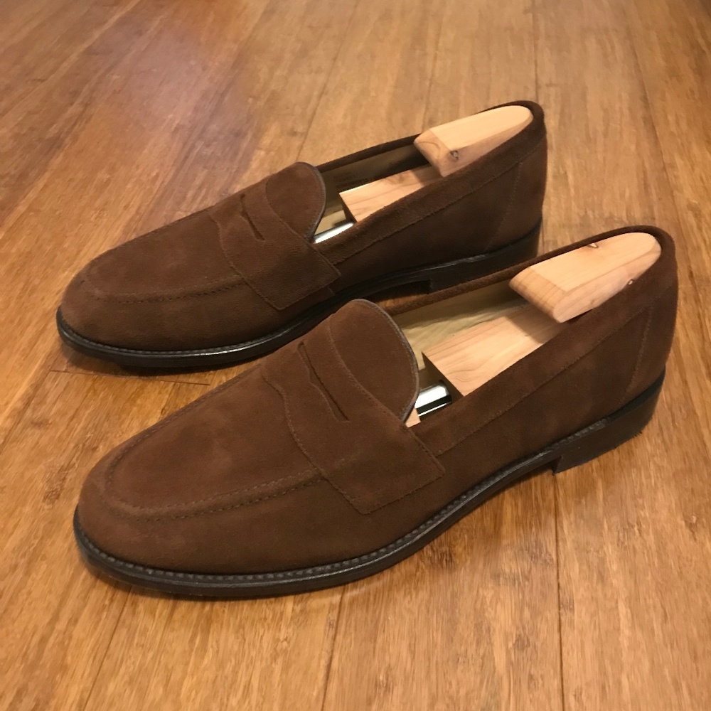 Loake Eton Suede Loafers, Size 11.5 D